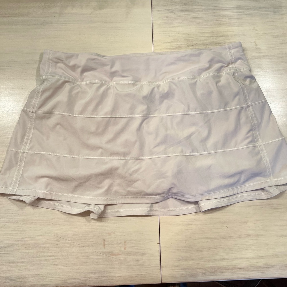 Lululemon Pace Rival MR Skirt long cream size 14